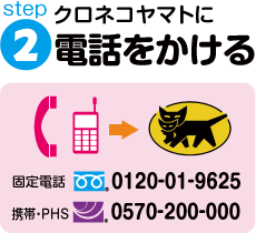 クロネコヤマトに電話をかける